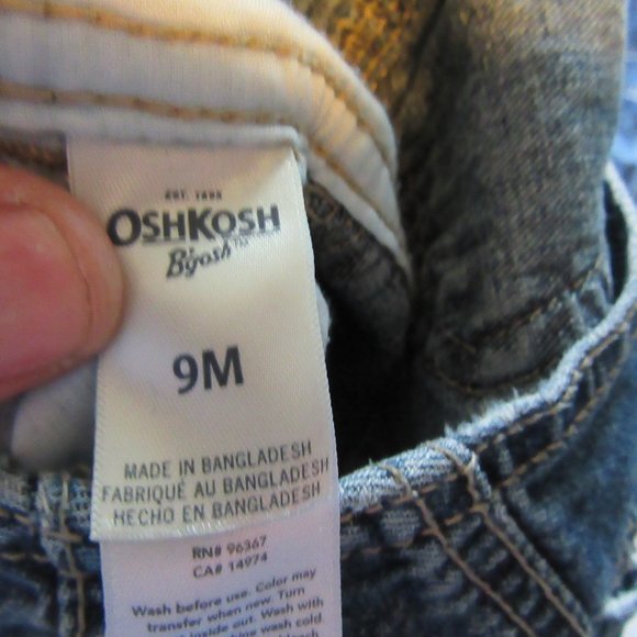 Kids Vtg Overalls Lot Sz 9M / 2T Osh Kosh The Childrens Place - Picture 5 of 6